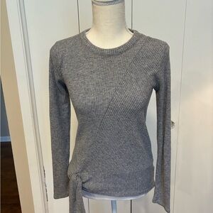 Simply Vera Vera Wang Heather Gray Ribbed Sweater